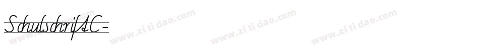 SchulschriftC字体转换