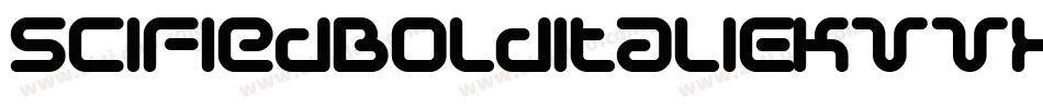 SciFiedBolditalic-KVVX字体转换