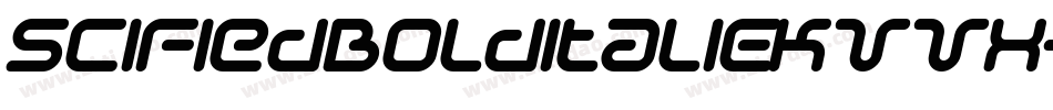 SciFiedBolditalic-KVVX字体转换