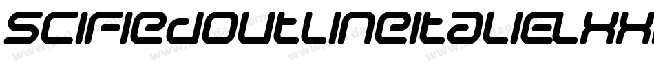 SciFiedOutlineItalic-lxxD字体转换