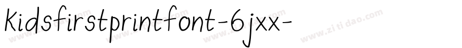 Kidsfirstprintfont-6jxx字体转换