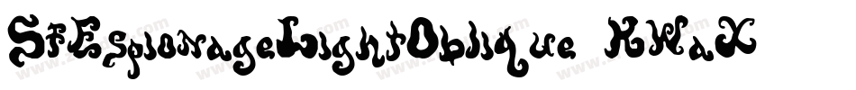 SfEspionageLightOblique-KWaX字体转换