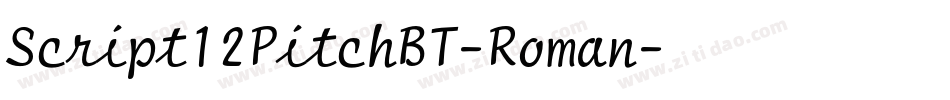 Script12PitchBT-Roman字体转换
