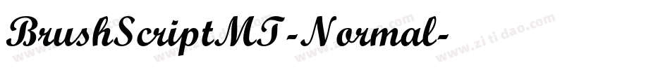 BrushScriptMT-Normal字体转换