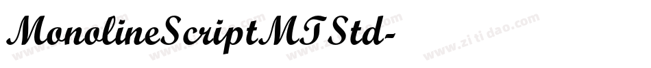 MonolineScriptMTStd字体转换