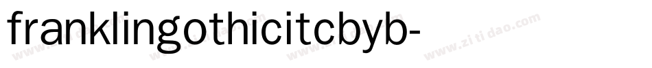 franklingothicitcbyb字体转换