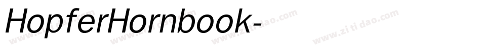 HopferHornbook字体转换