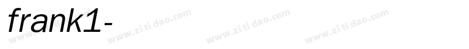 frank1字体转换