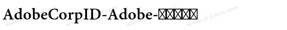 AdobeCorpID-Adobe字体转换