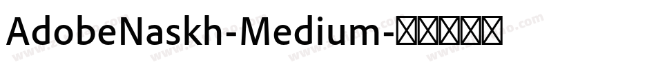 AdobeNaskh-Medium字体转换