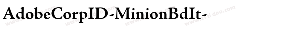 AdobeCorpID-MinionBdIt字体转换