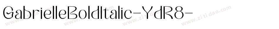 GabrielleBoldItalic-YdR8字体转换