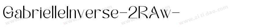 GabrielleInverse-2RAw字体转换