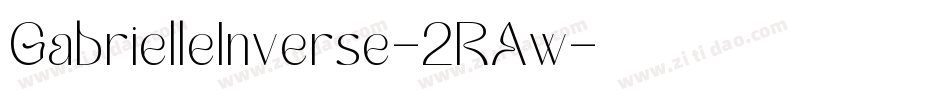 GabrielleInverse-2RAw字体转换