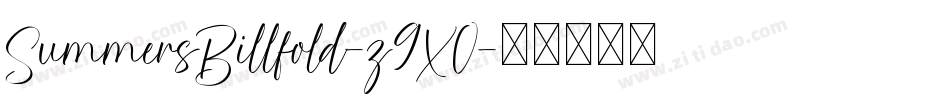 SummersBillfold-z9X0字体转换