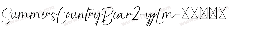 SummersCountryBear2-yjLm字体转换