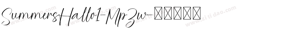 SummersHallo1-MpZw字体转换
