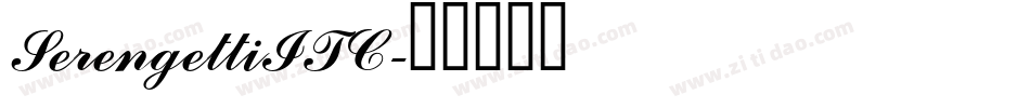 SerengettiITC字体转换