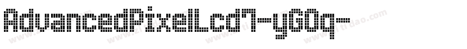 AdvancedPixelLcd7-yGOq字体转换