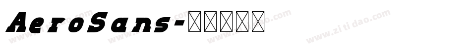 AeroSans字体转换