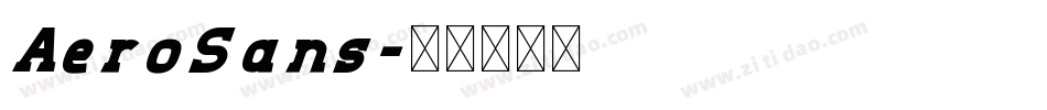 AeroSans字体转换
