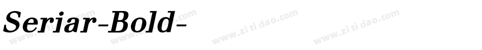 Seriar-Bold字体转换