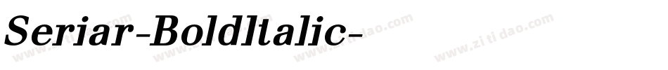 Seriar-BoldItalic字体转换