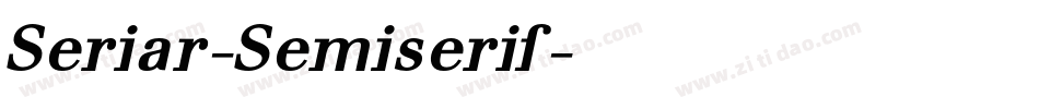 Seriar-Semiserif字体转换