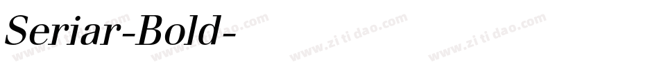 Seriar-Bold字体转换
