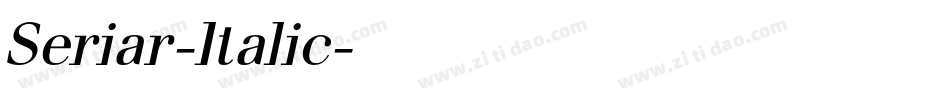 Seriar-Italic字体转换