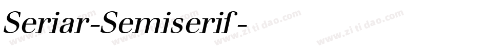 Seriar-Semiserif字体转换