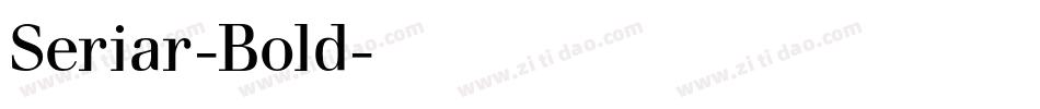 Seriar-Bold字体转换