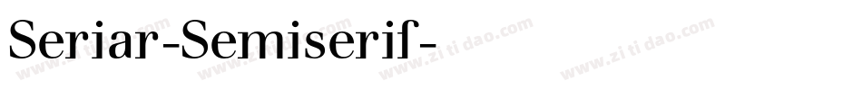 Seriar-Semiserif字体转换