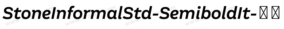 StoneInformalStd-SemiboldIt字体转换
