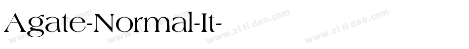 Agate-Normal-It字体转换