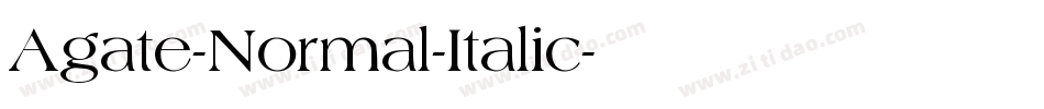 Agate-Normal-Italic字体转换