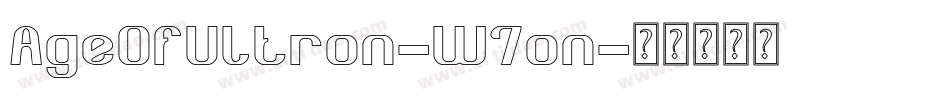 AgeOfUltron-W7on字体转换