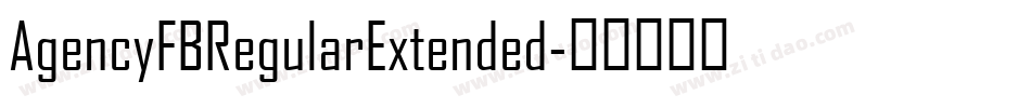 AgencyFBRegularExtended字体转换