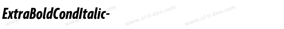 ExtraBoldCondItalic字体转换