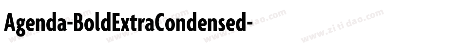 Agenda-BoldExtraCondensed字体转换