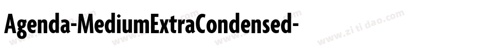 Agenda-MediumExtraCondensed字体转换