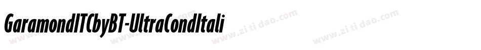 GaramondITCbyBT-UltraCondItalic字体转换