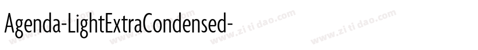 Agenda-LightExtraCondensed字体转换