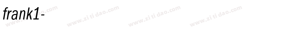 frank1字体转换