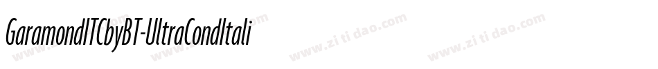 GaramondITCbyBT-UltraCondItalic字体转换