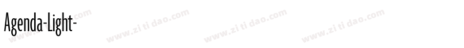 Agenda-Light字体转换
