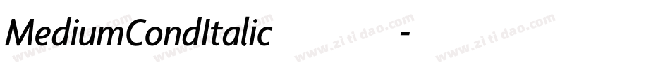 MediumCondItalic生成器字体转换