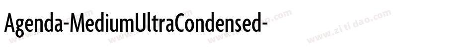 Agenda-MediumUltraCondensed字体转换