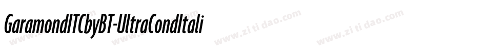 GaramondITCbyBT-UltraCondItalic字体转换