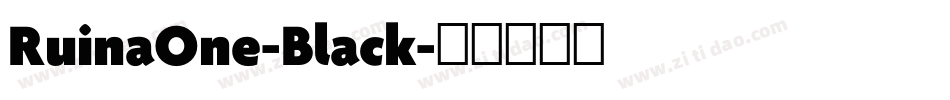 RuinaOne-Black字体转换